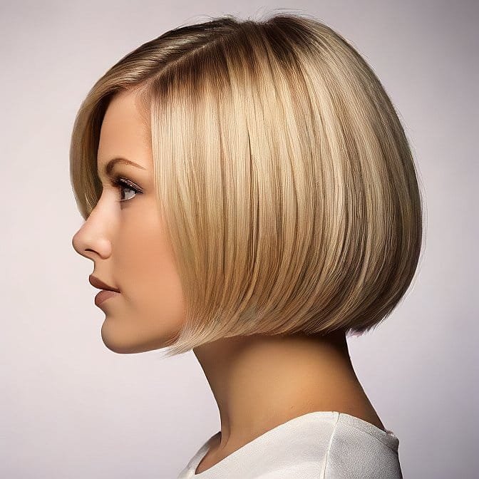blonde bob cut