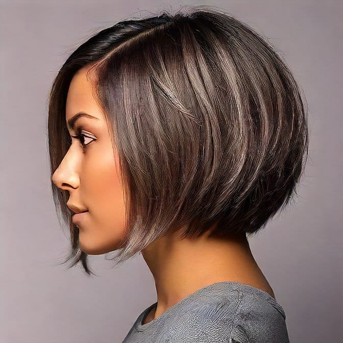 choppy textured bob