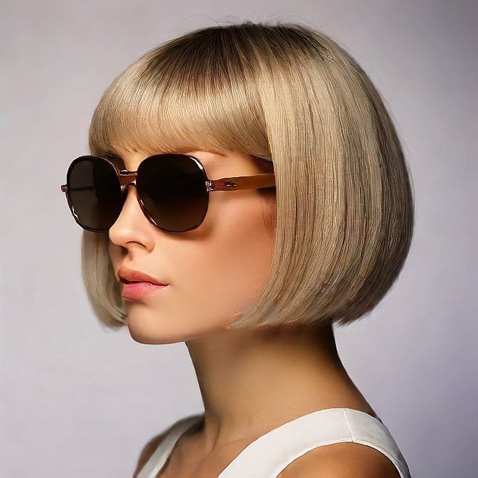 blonde bob cut
