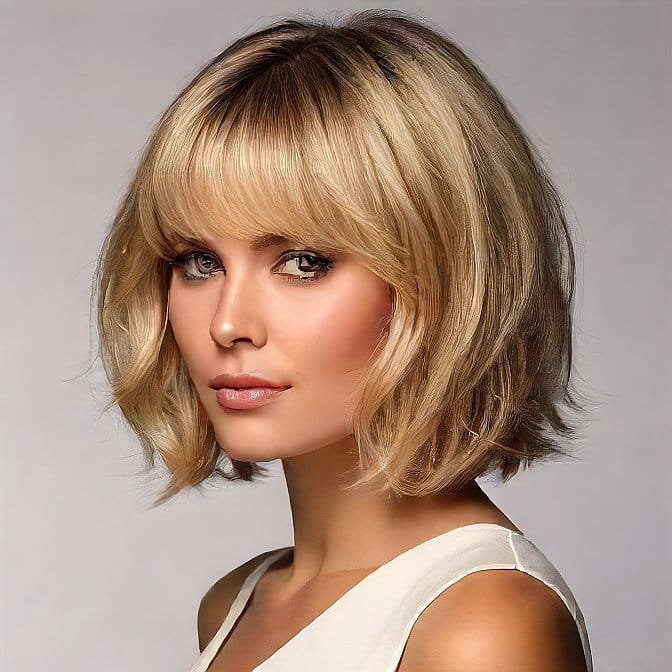 butterfly haircut blonde