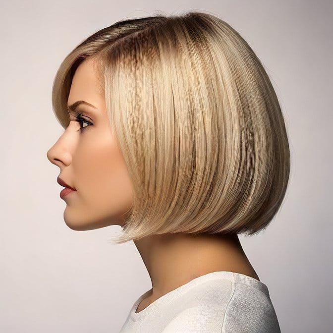 blonde bob cut